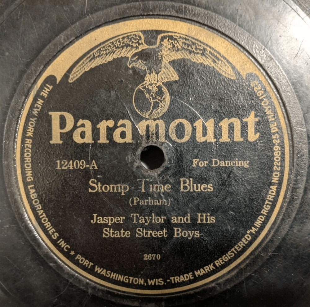 Album cover art for "Stomp Time Blues" by Jasper Taylor and His State Street Boys
