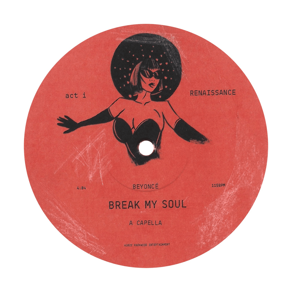 Album cover art for "BREAK MY SOUL (ACAPELLA VERSION)" by Beyoncé