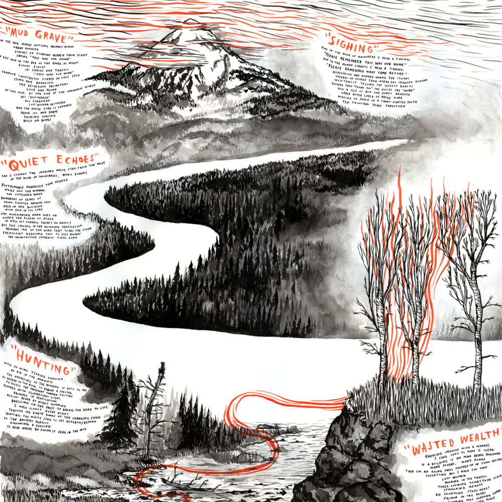 Album cover art for "Wasted Wealth" by Mount Eerie