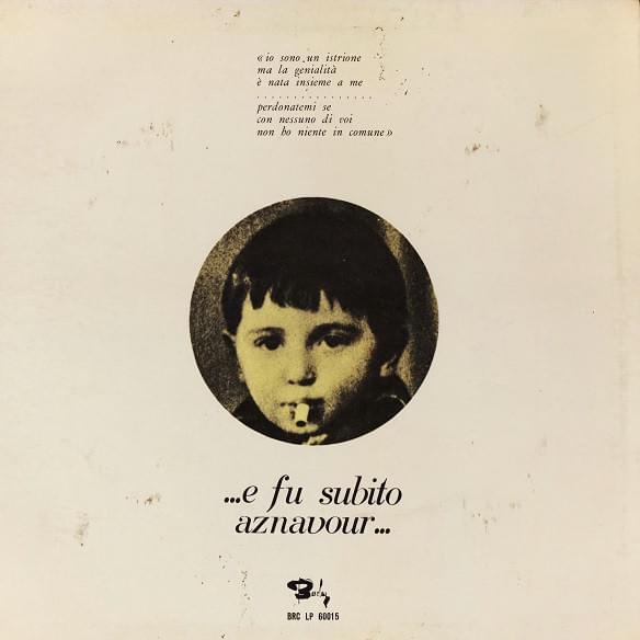 Album cover art for "Ti lasci andare" by Charles Aznavour