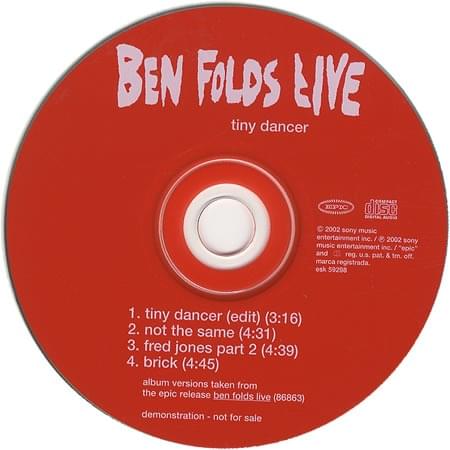 Album cover art for "Tiny Dancer" by Ben Folds