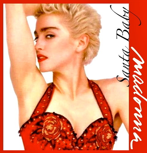 Album cover art for "Santa Baby" by Madonna