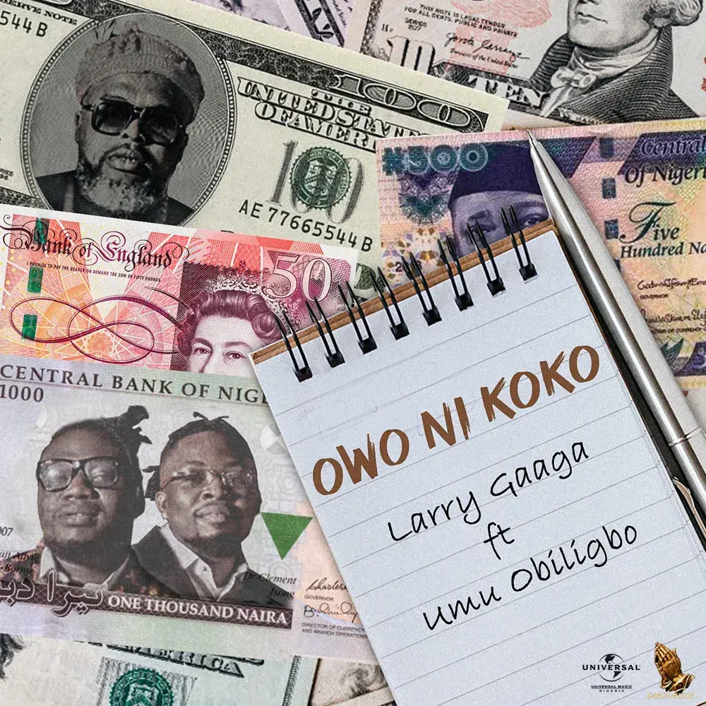 Album cover art for "Owo Ni Koko" by Larry Gaaga & Umu obiligbo