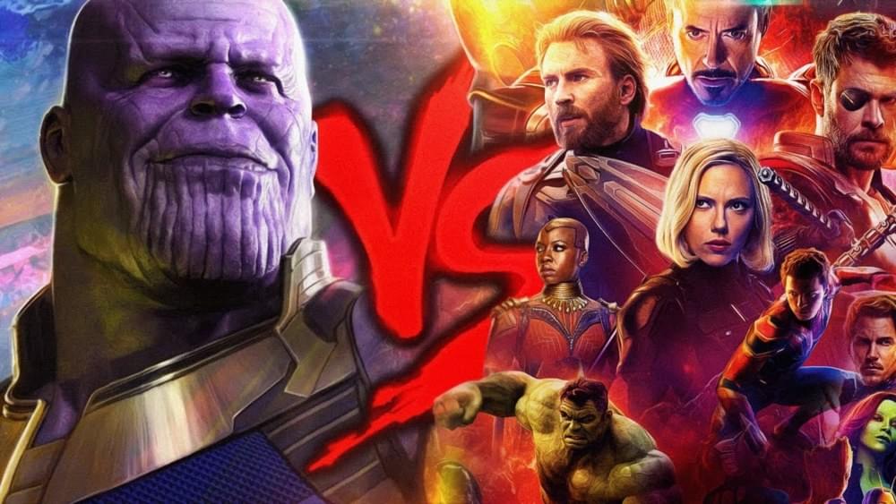 Album cover art for "Vingadores VS. Thanos" by 7 Minutoz & TK Raps & Takeru (BRA) & Felícia Rock & Daarui & Caroly & Kanhanga & VG Beats (BRA)