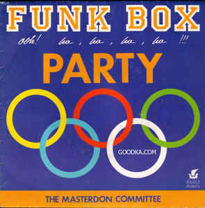 Album cover art for "Funkbox Party" by The Masterdon Committee