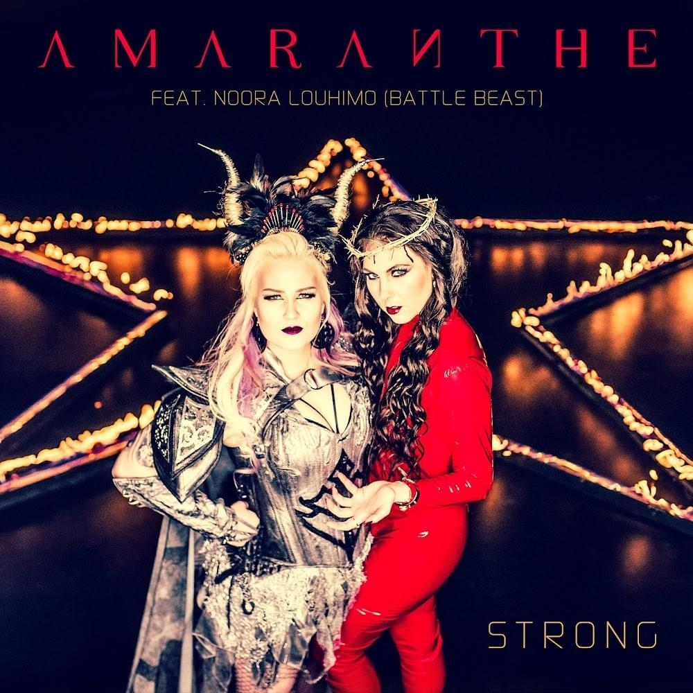 Album cover art for "Strong" by Amaranthe & Noora Louhimo
