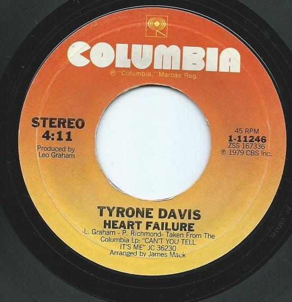 Album cover art for "Heart Failure" by Tyrone Davis