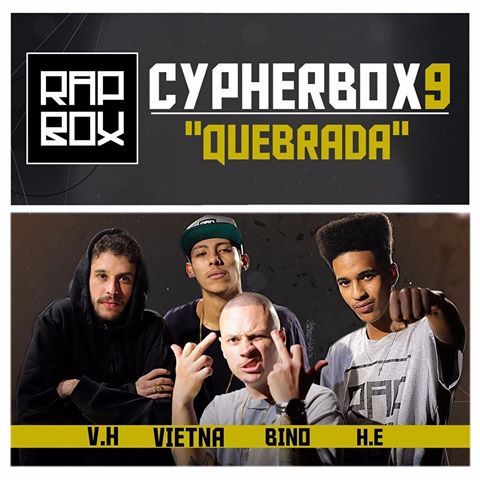 Album cover art for "Quebrada" by Rap Box & VH (La Viela) & Bino MC & H.E & Vietnã