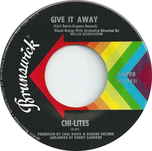 Album cover art for "Give It Away" by The Chi-Lites