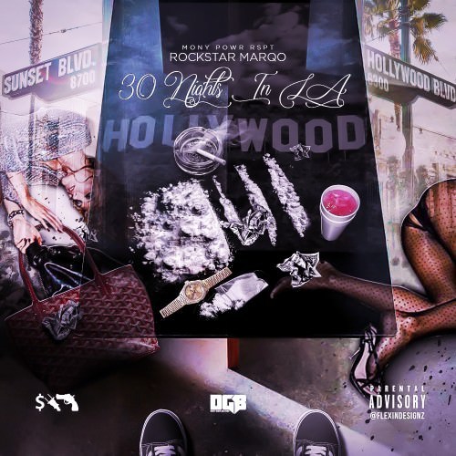 Album cover art for "Intro (30 Nights in LA)" by Rockstar Marqo