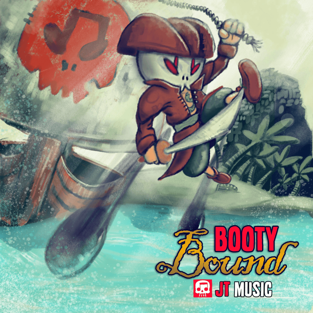 Album cover art for "Booty Bound" by JT Music & Captain James Bosworth