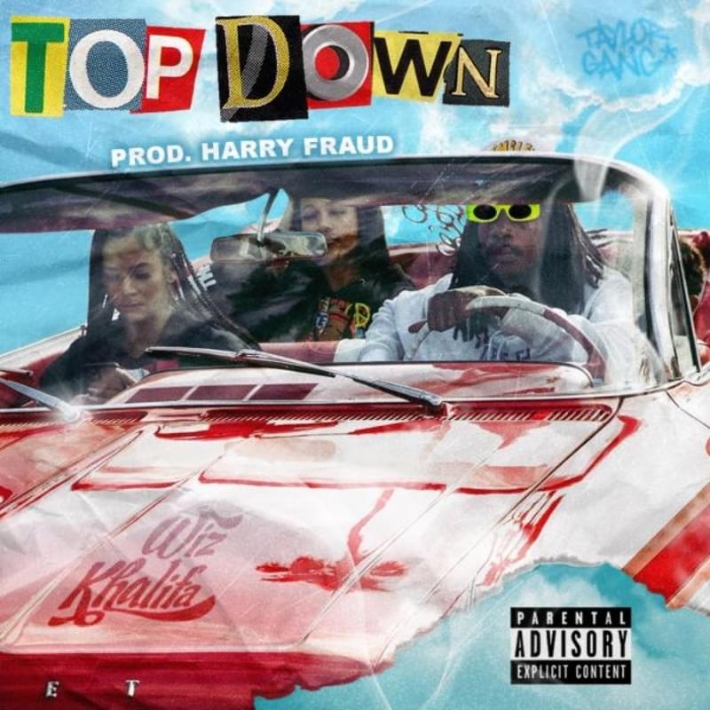 Album cover art for "Top Down" by Wiz Khalifa
