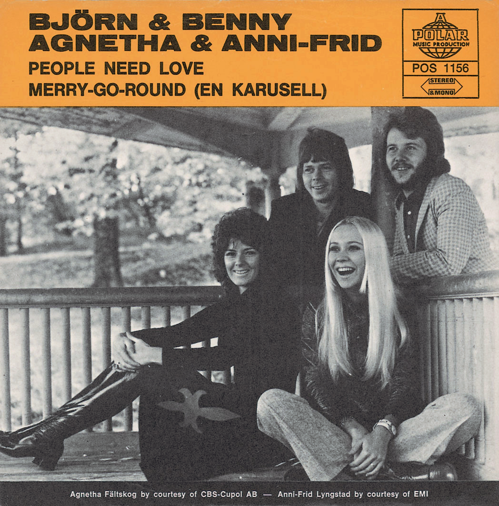Album cover art for "People Need Love" by ABBA