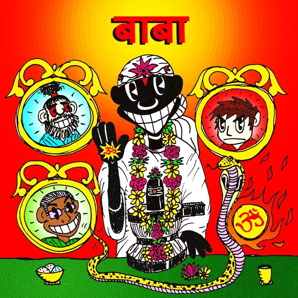 Album cover art for "BABA" by Lil Darkie & BRUHMANEGOD & KAMAARA