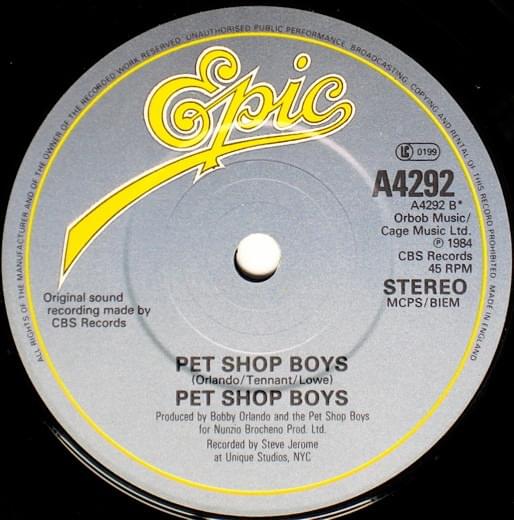 Album cover art for "Pet Shop Boys" by Pet Shop Boys