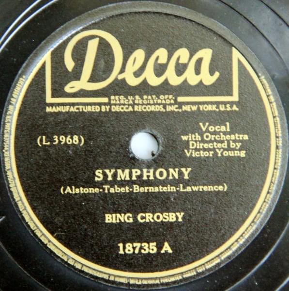 Album cover art for "Symphony (Symphonie)" by Bing Crosby