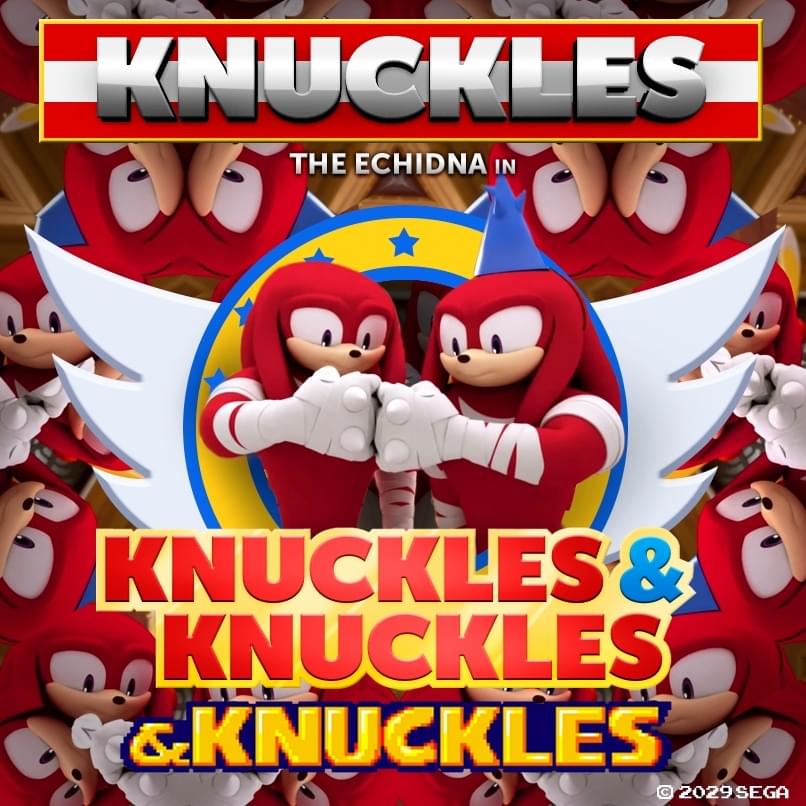 Album cover art for "Knuckles from K​.​N​.​U​.​C​.​K​.​L​.​E​.​S. & Knuckles: Knuckles in Knuckles the Echidna feat. Knuckles from the Knuckles the Echidna Series [Knuckles of the Year Edition] & Knuckles (Full Version & Knuckles)" by SiIvaGunner