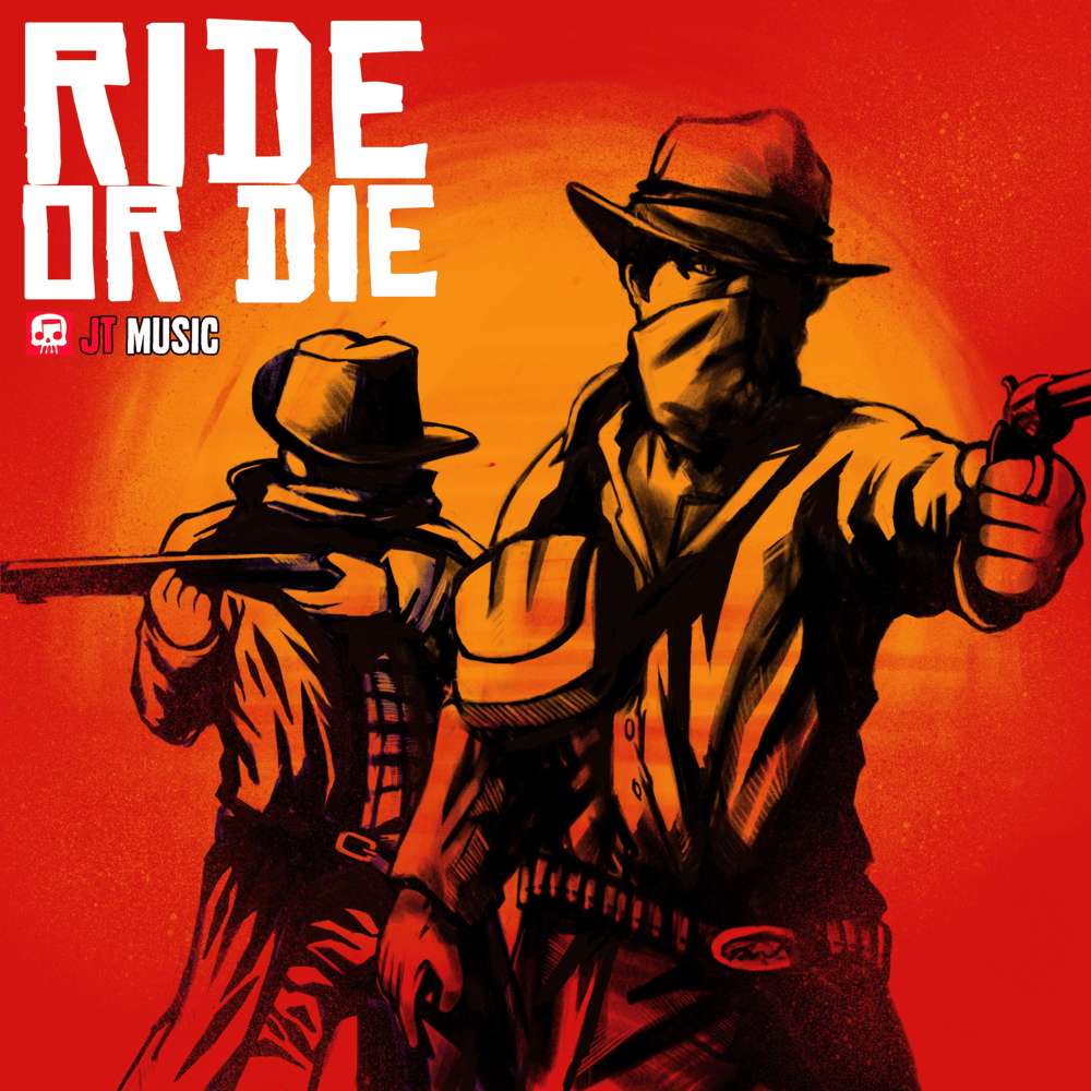 Album cover art for "Ride or Die" by JT Music & Andrea Storm Kaden