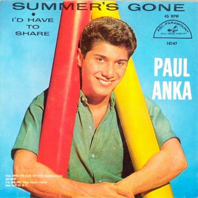 Album cover art for "Summer’s Gone" by Paul Anka