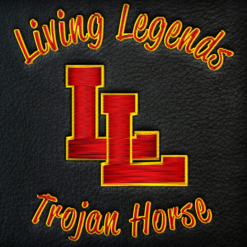 Album cover art for "Trojan Horse" by Living Legends & Sunspot Jonz & Asop & The Grouch & Bicasso & Scarub & Eligh & Luckyiam.PSC & Murs
