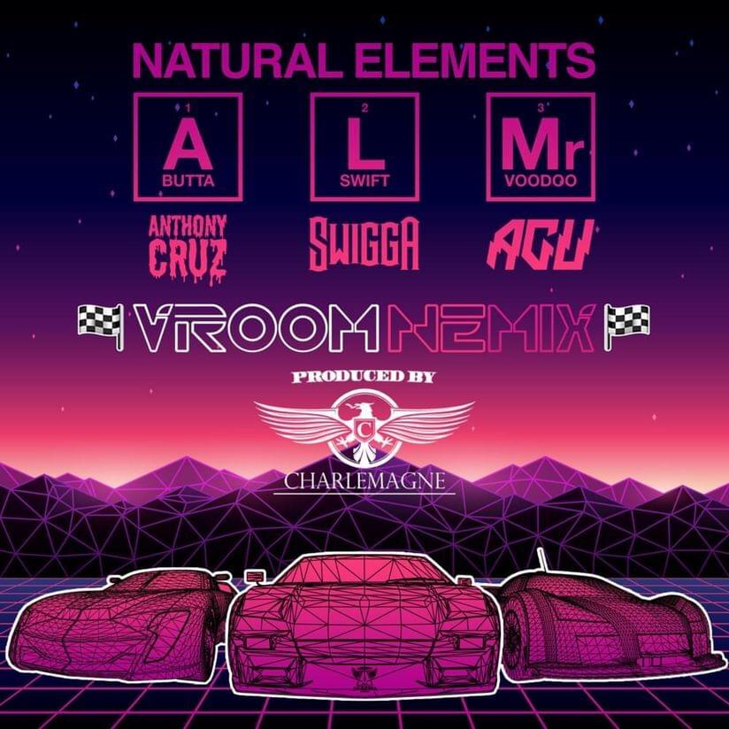Album cover art for "Vroom NEmix" by Natural Elements