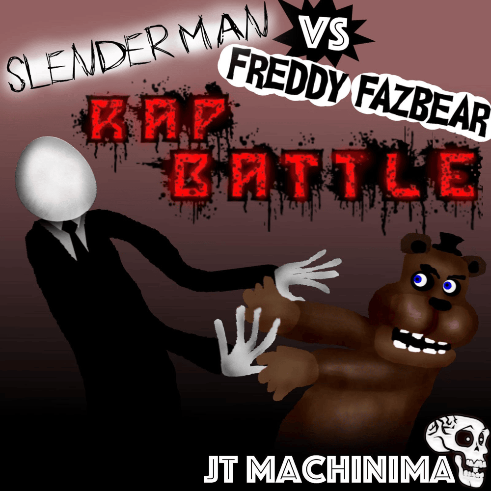 Album cover art for "Slenderman Vs Freddy Rap Battle" by JT Music