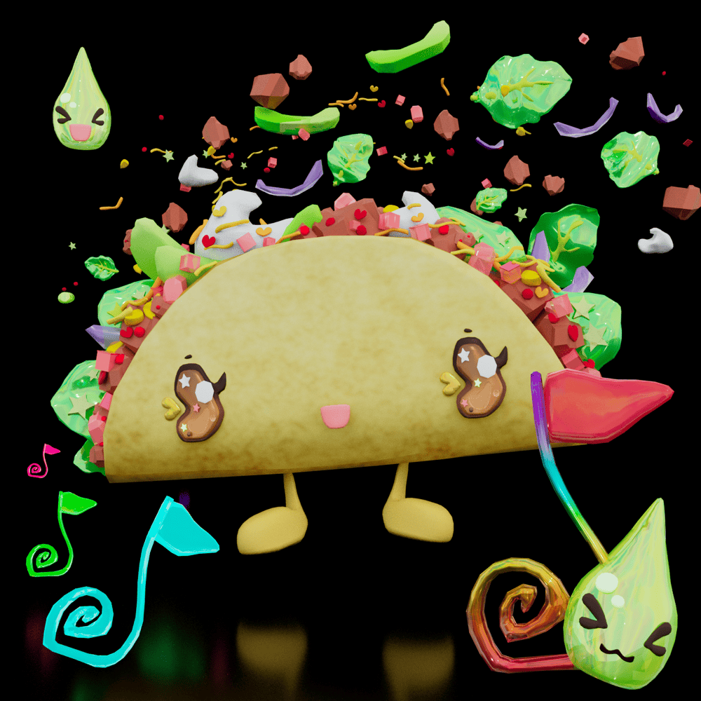 Album cover art for "Taco" by Himera & Tohji