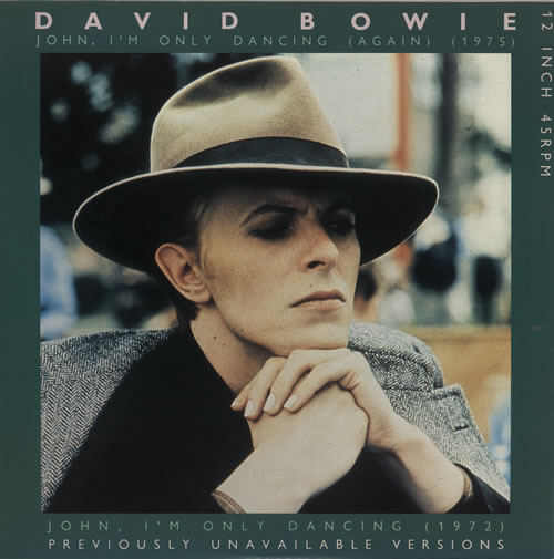 Album cover art for "John, I’m Only Dancing (Again)" by David Bowie