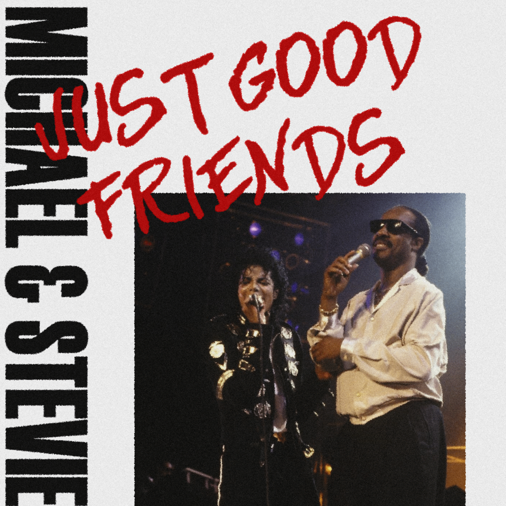 Album cover art for "Just Good Friends" by Michael Jackson & Stevie Wonder