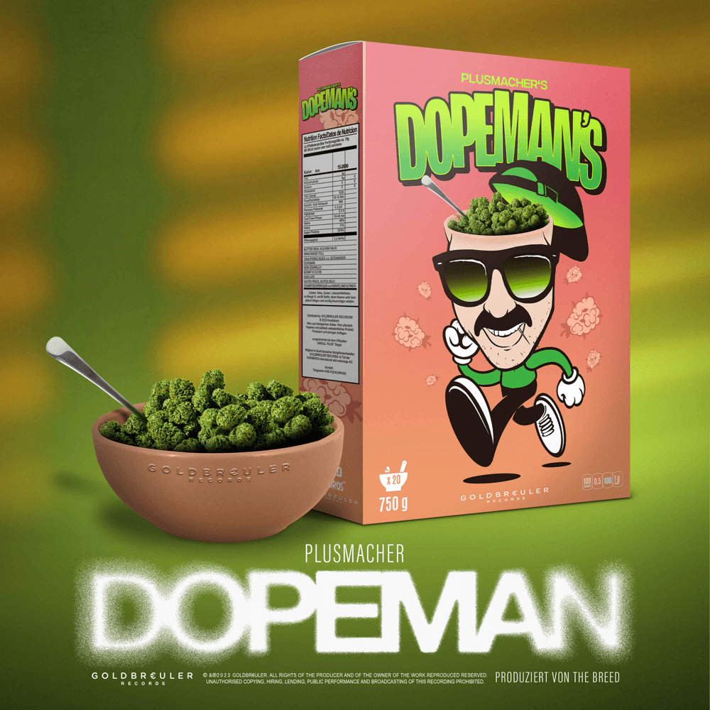 Album cover art for "Dopeman" by Plusmacher & The Breed