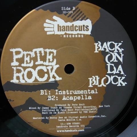 Album cover art for "Back on da Block (Instrumental)" by Pete Rock