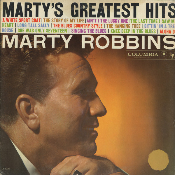Album cover art for "Knee Deep in the Blues" by Marty Robbins