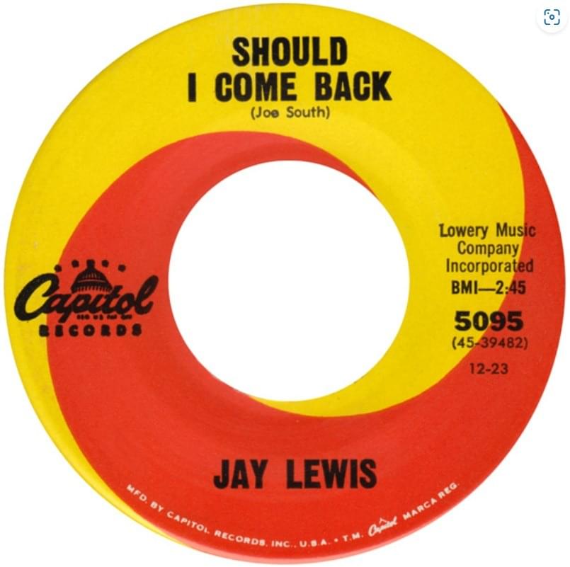 Album cover art for "Should I Come Back" by Jay Lewis (Joe Hinton)