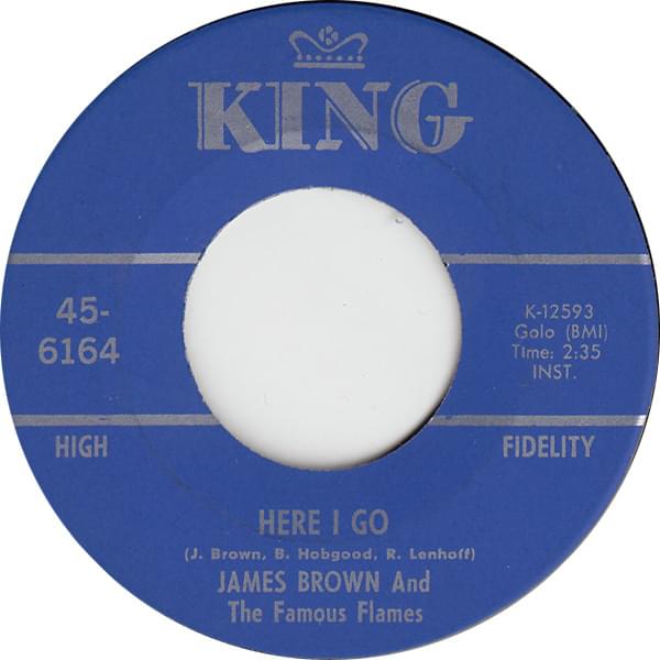 Album cover art for "Here I Go" by James Brown & The Famous Flames
