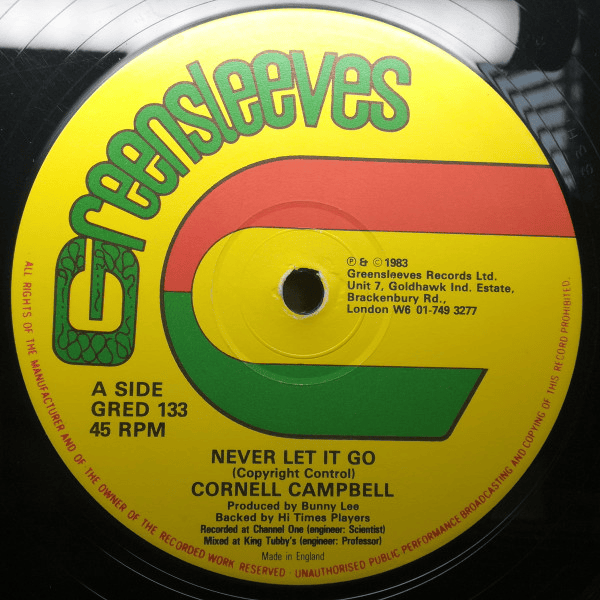 Album cover art for "I’ll Never Let It Go" by Cornell Campbell