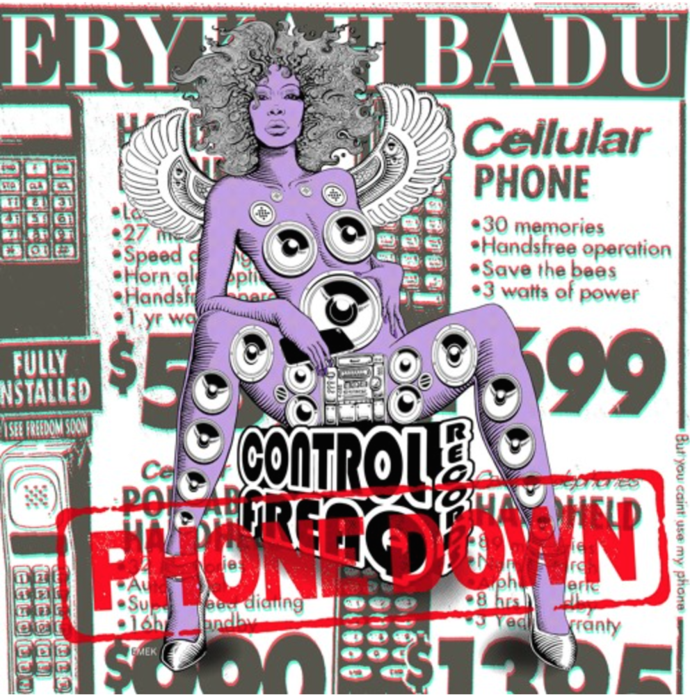 Album cover art for "Phone Down" by Erykah Badu