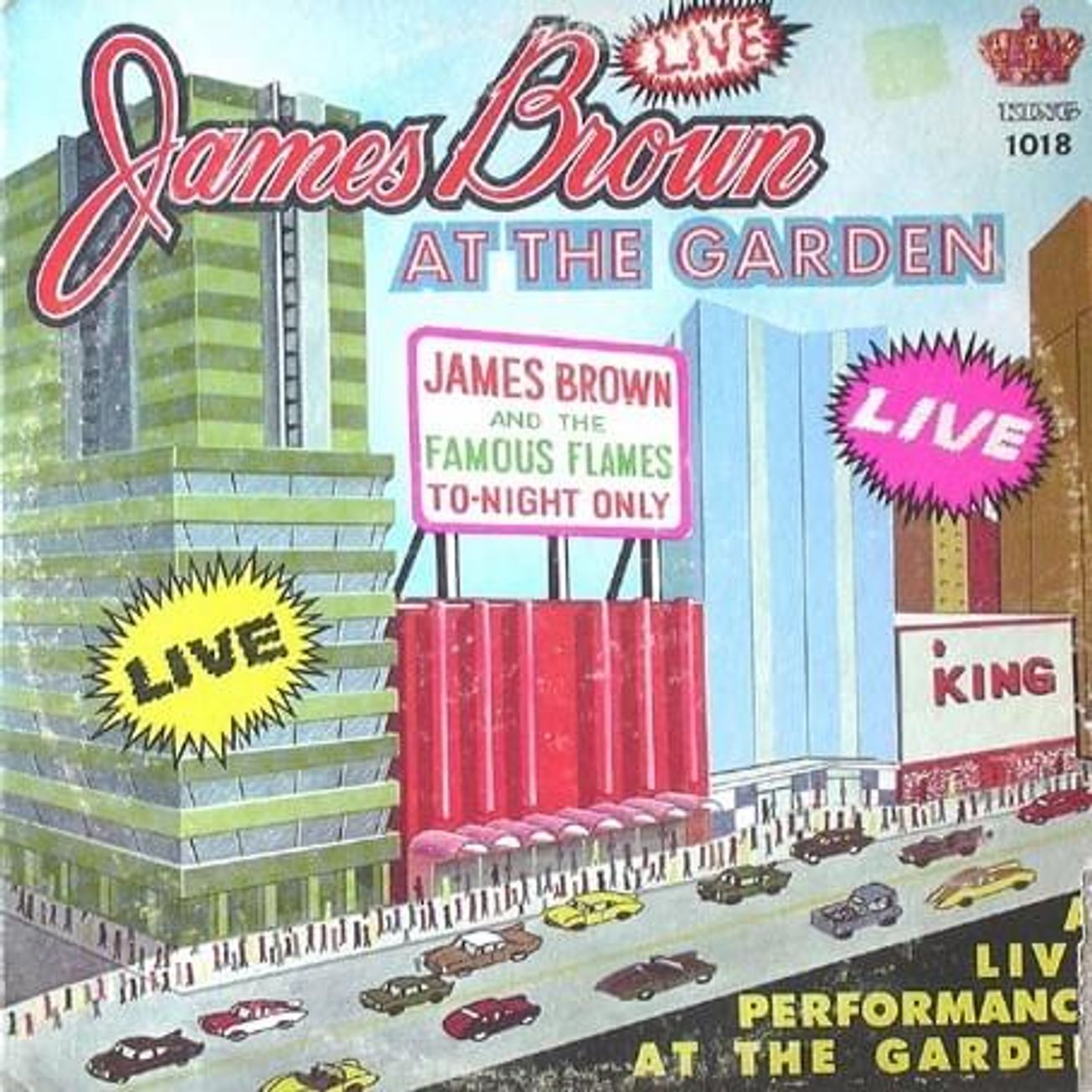 Album cover art for "Out Of Sight (Live At The Garden/1967)" by James Brown