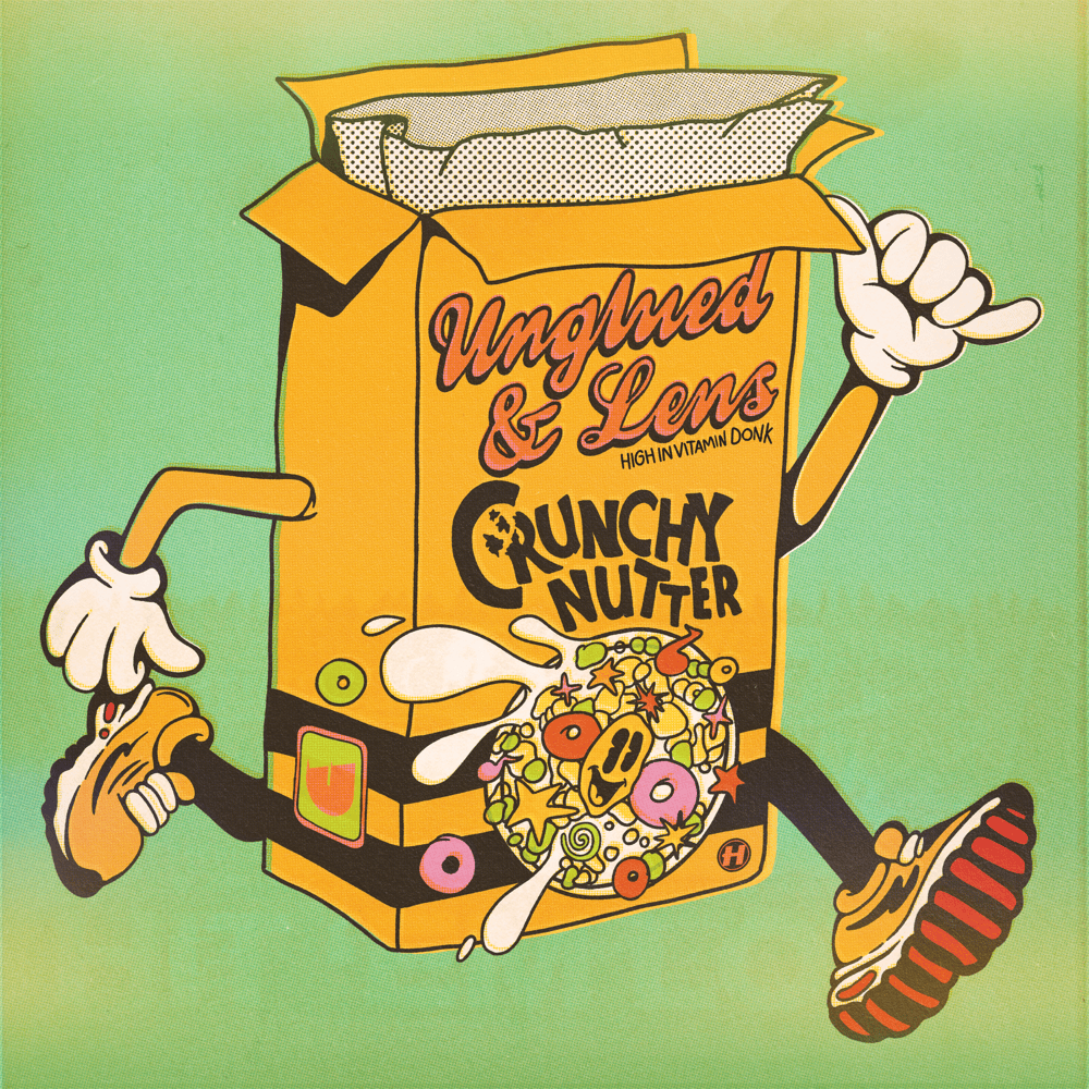 Album cover art for "Crunchy Nutter" by Unglued