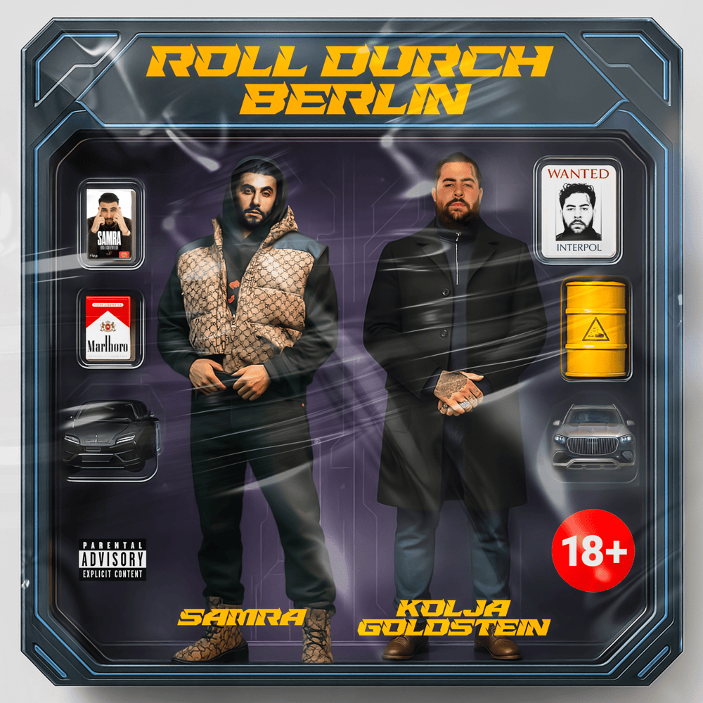 Album cover art for "Roll durch Berlin" by Samra