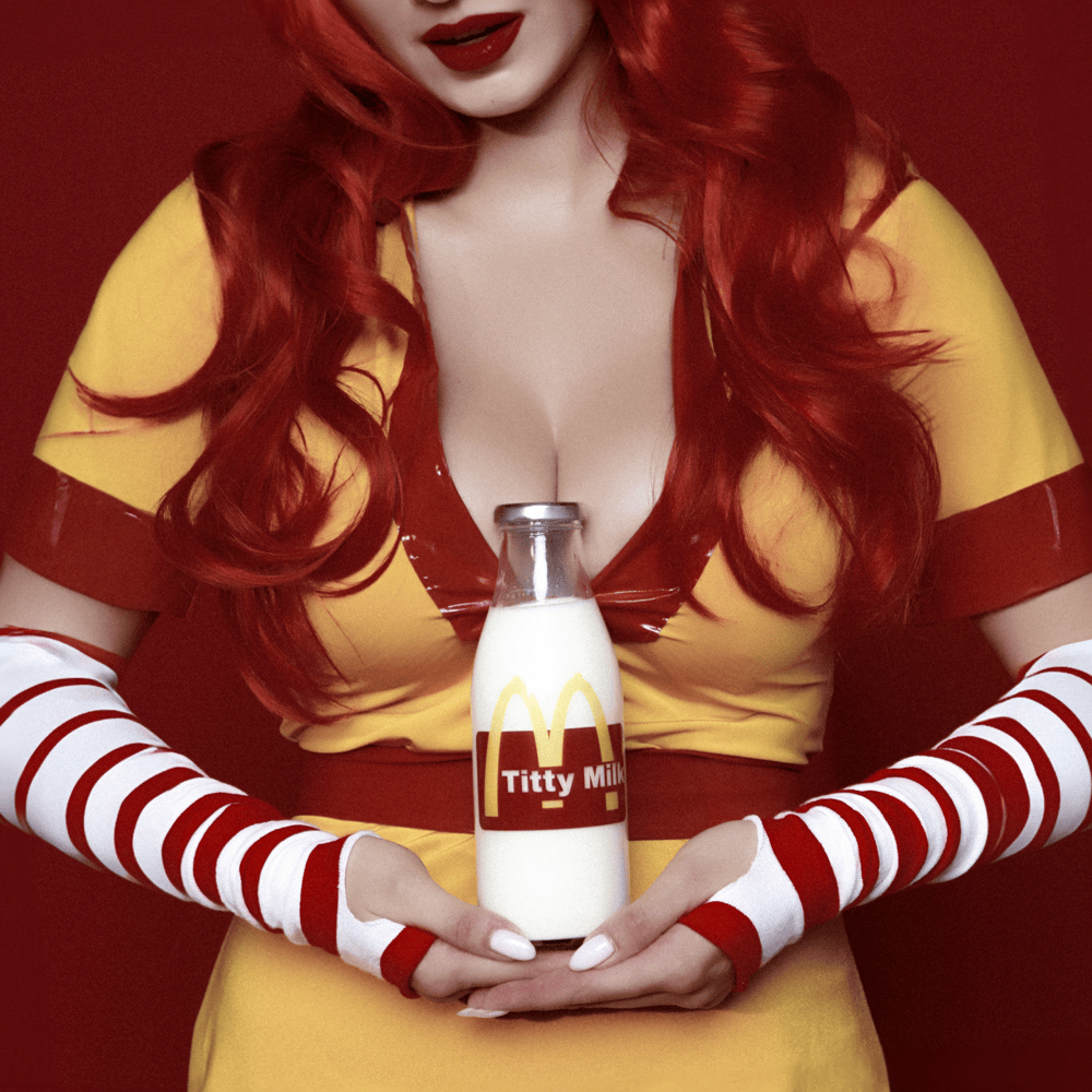 Album cover art for "TITTY MILK" by SQWOZ BAB