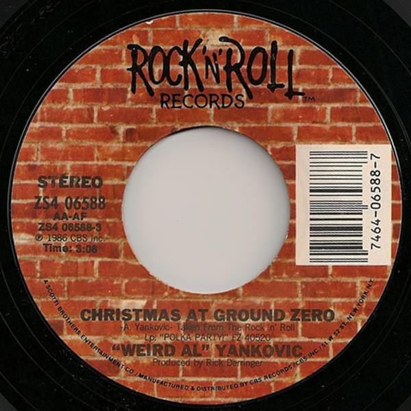 Album cover art for "Christmas at Ground Zero" by “Weird Al” Yankovic