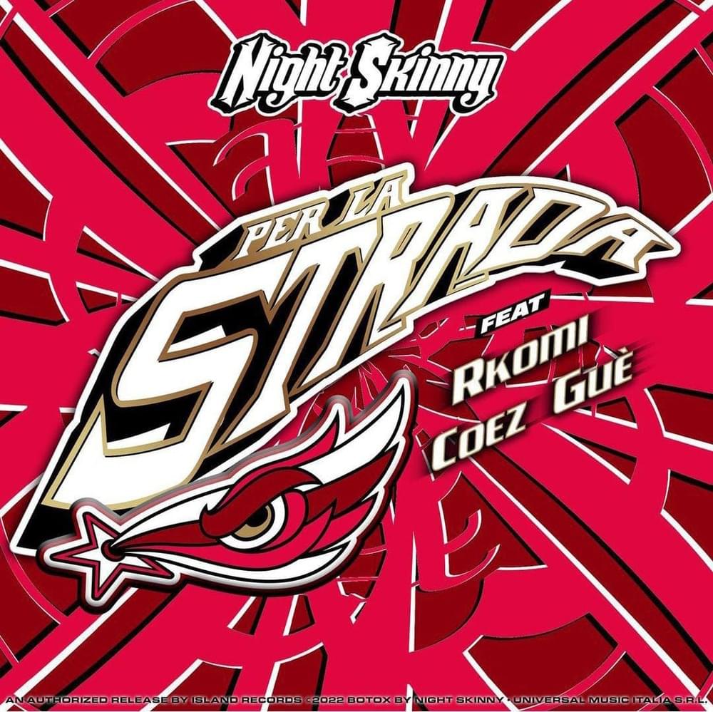 Album cover art for "Per La Strada" by Night Skinny & Rkomi & Coez & Guè