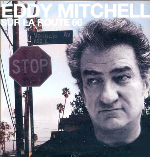 Album cover art for "Sur la route 66" by Eddy Mitchell