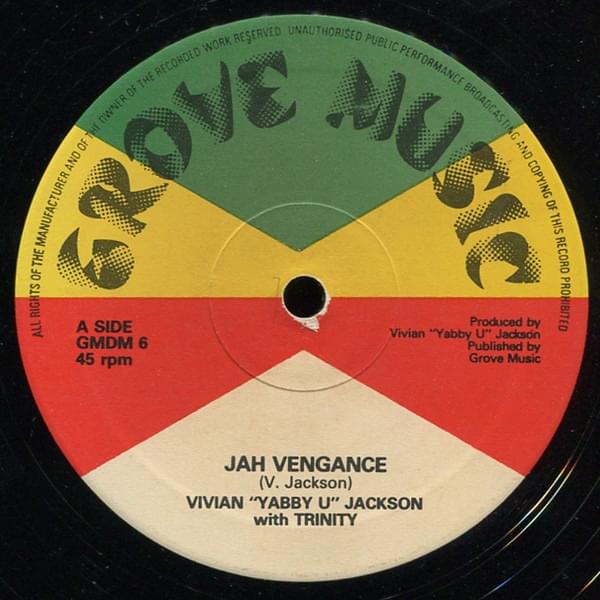 Album cover art for "Jah Vengeance" by Yabby You & Trinity