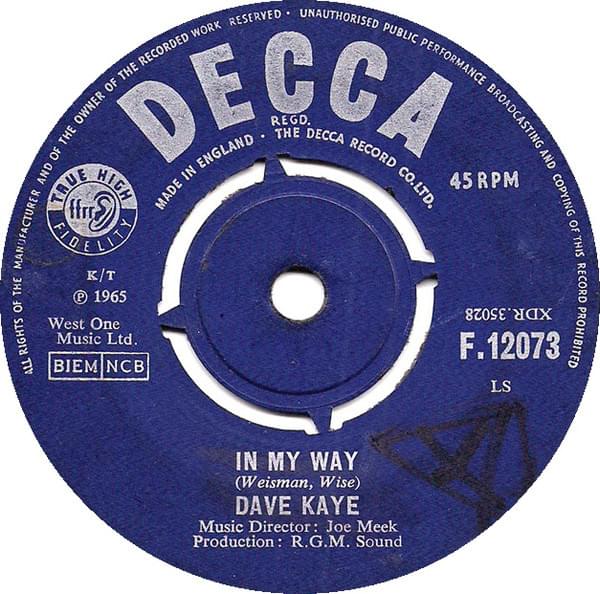 Album cover art for "In My Way" by Davy Kaye