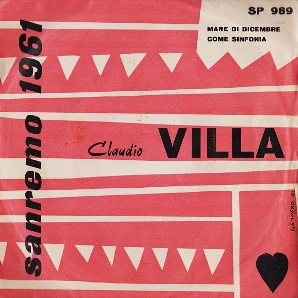 Album cover art for "Mare di dicembre" by Claudio Villa