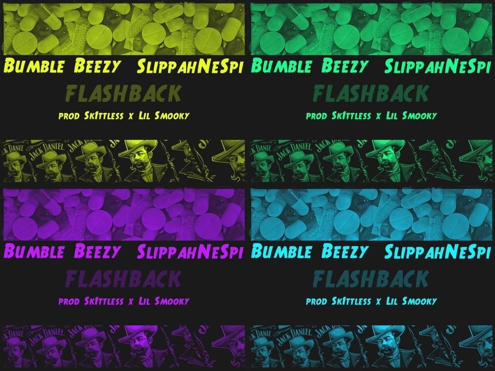 Album cover art for "Flashback" by Bumble Beezy & SlippahNeSpi