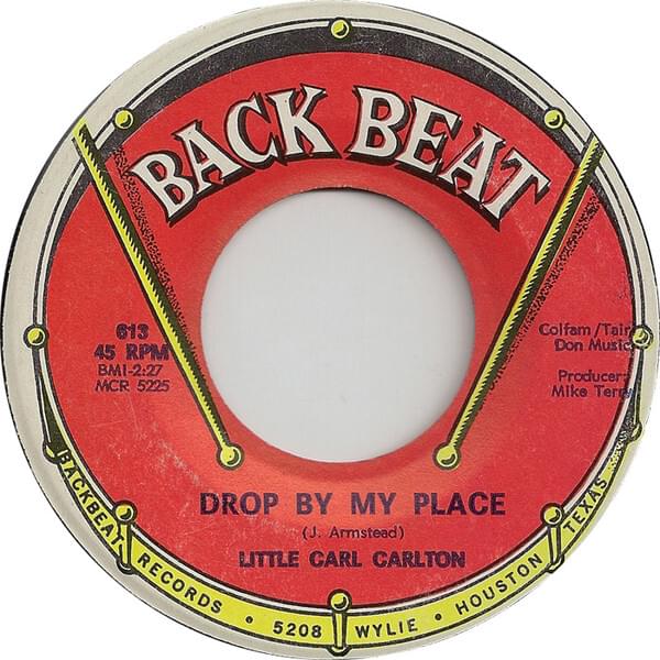 Album cover art for "Drop by My Place" by Carl Carlton