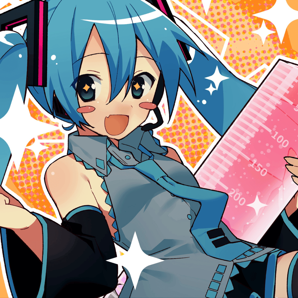 Album cover art for "M@GICAL☆CURE! LOVE ♥ SHOT!" by SAWTOWNE & 初音ミク (Hatsune Miku)
