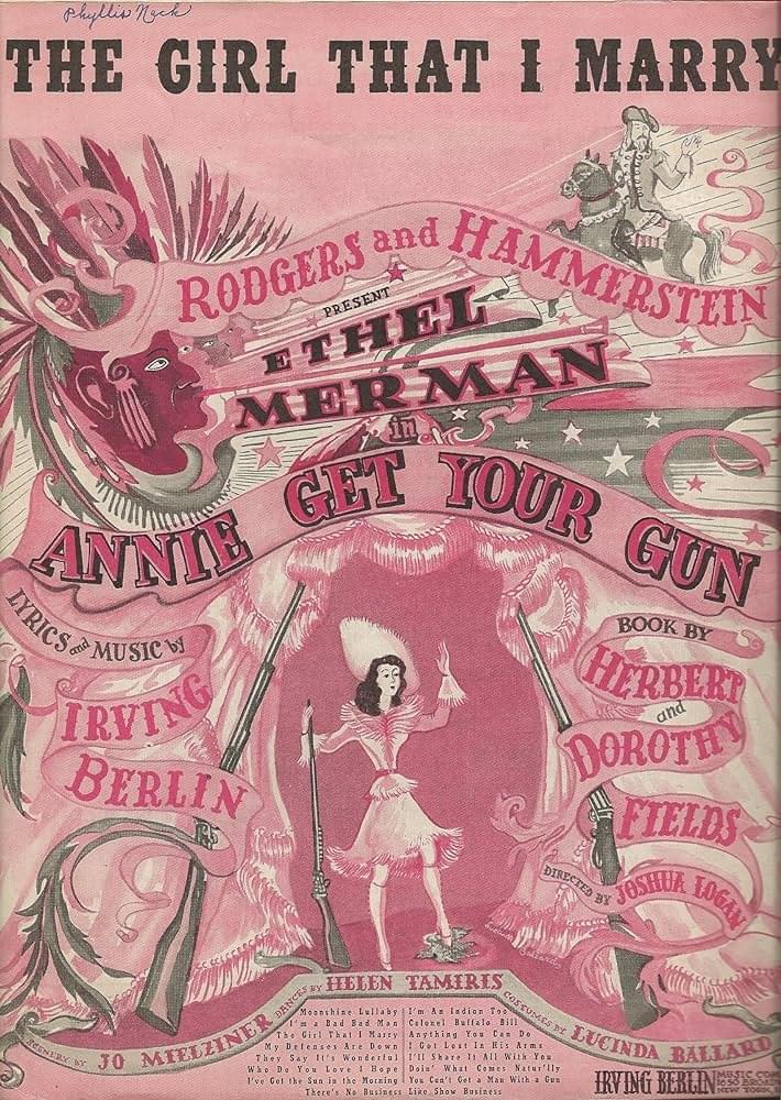 Album cover art for "The Girl That I Marry" by Irving Berlin